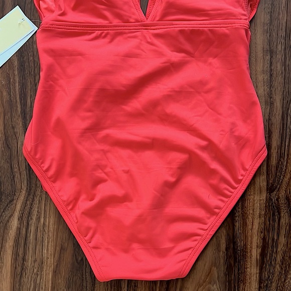 Michael Kors Belted Surplice Plunge One Piece - Picture 11 of 15